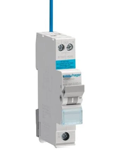 RCBO combining MCB and RCD protection in one device