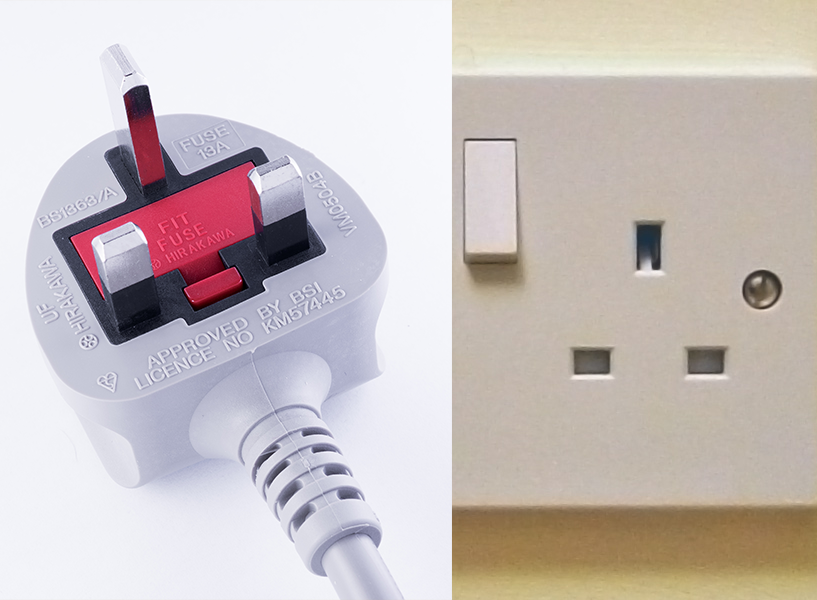 UK BS 1363 three-pin plug and socket outlet